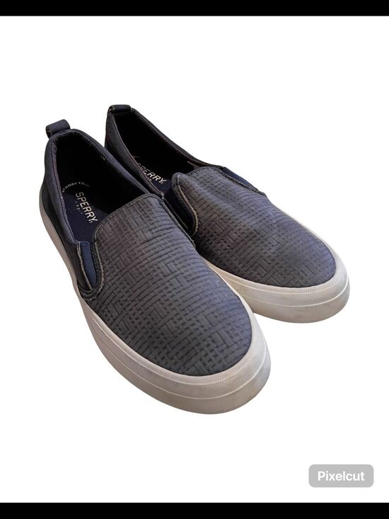 Sperry Shoes - Sperry Crest Twin Gore woven embossed sneakers in navy